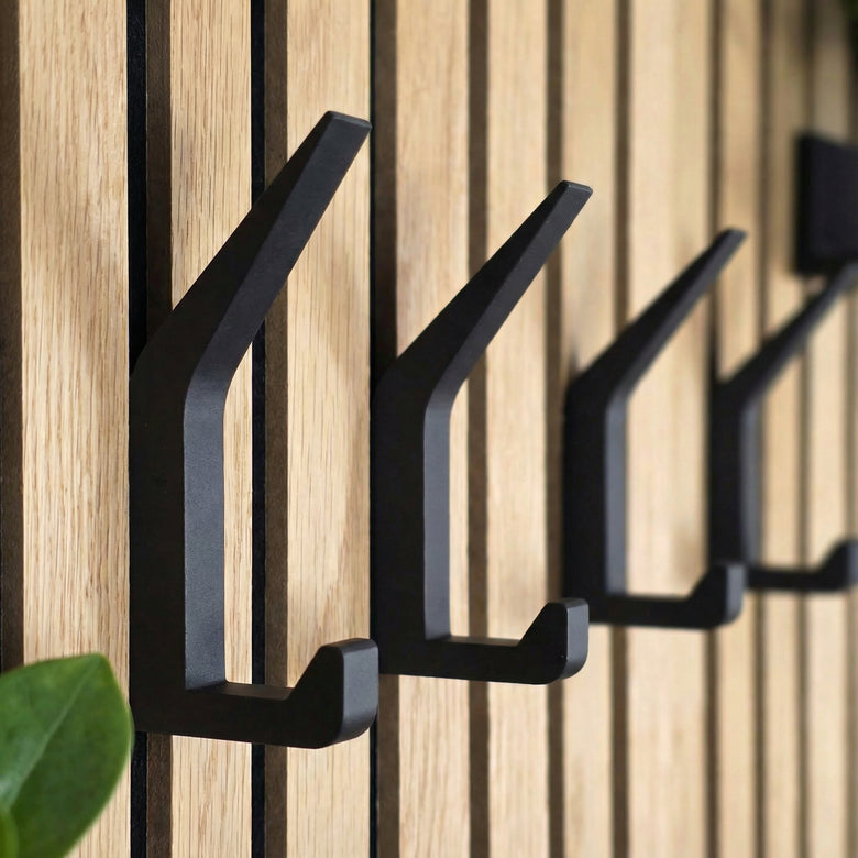 Acoustic panel double hook